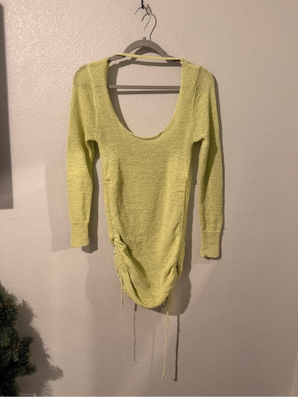 Princess Polly Neon Lime Scoop Neck Knit Dress